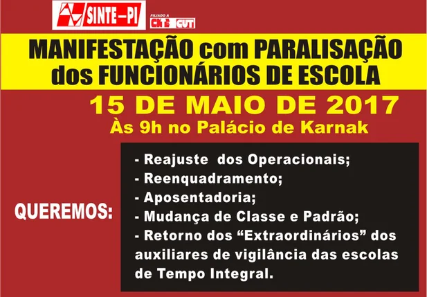 Paralisação dos trabalhadores da educação