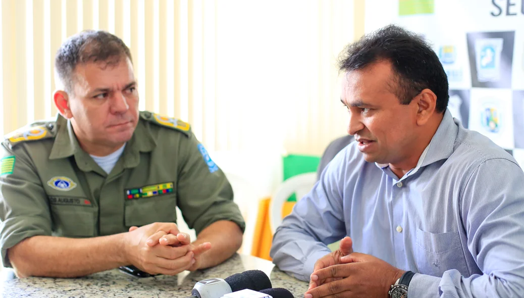 Comandante Geral Carlos Augusto  e Secretário de Segurança Fábio Abreu