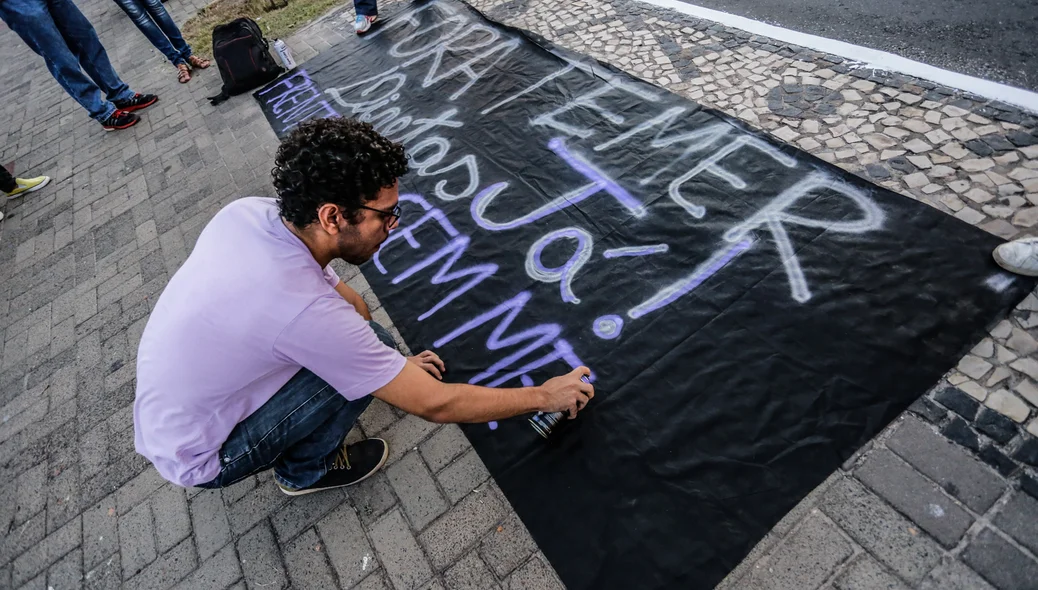 Manifestantes pedem a saída de Michel Temer
