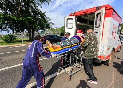 Grávida envolvida no acidente