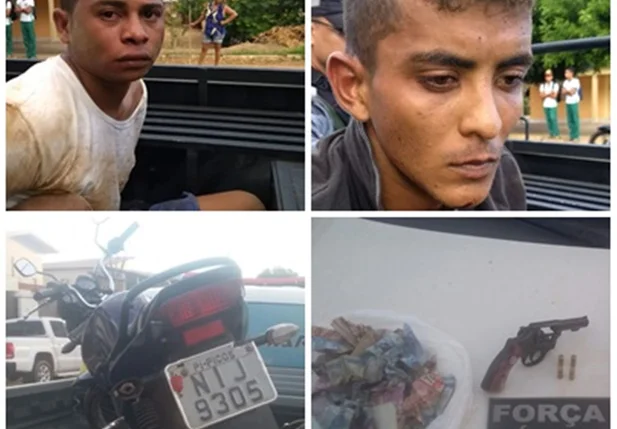 Suspeitos presos e objetos apreendidos 