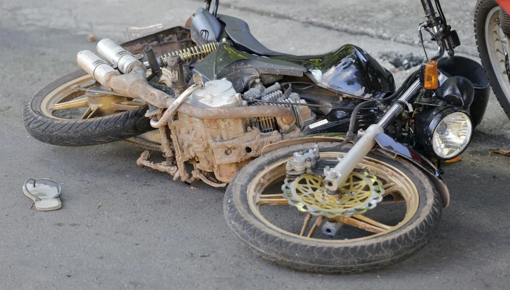 Moto usada pelo assaltante durante os roubos