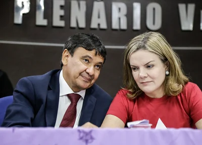Governador Wellington Dias e Senadora Gleisi Hoffmann  
