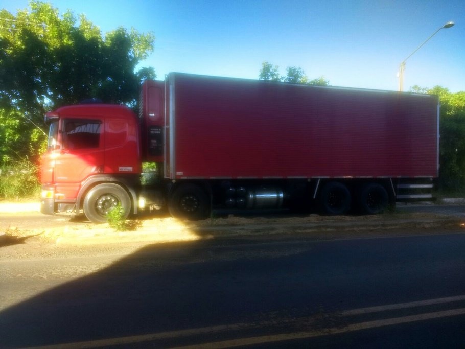 Carreta que atropelou um homem em Floriano