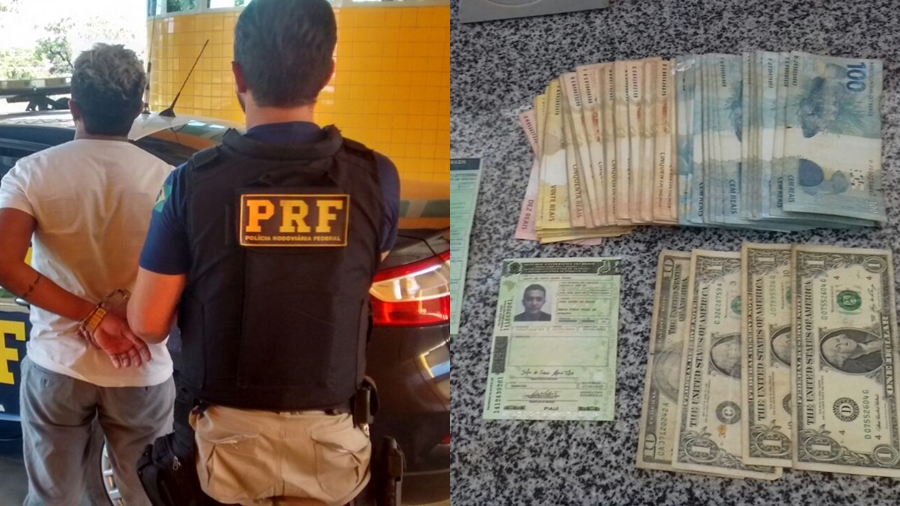 Foram apreendidos os valores de R$ 8 mil e U$ 13,00.