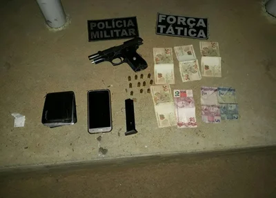 Material apreendido pela polícia