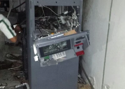 Caixa explodido em Pimenteiras