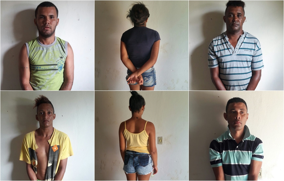Seis pessoas foram presas acusadas de tráfico de drogas