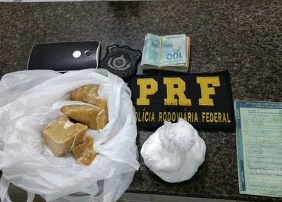 Material apreendido pela polícia