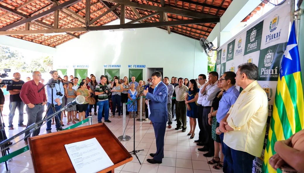Governador Wellington dias em seu pronuncimento