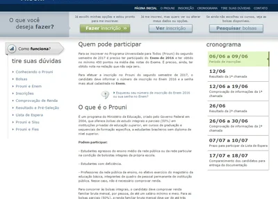 Site do Prouni