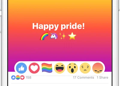 Botão orgulho do Facebook