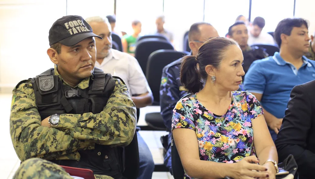 Policiais militares também participaram da audiência