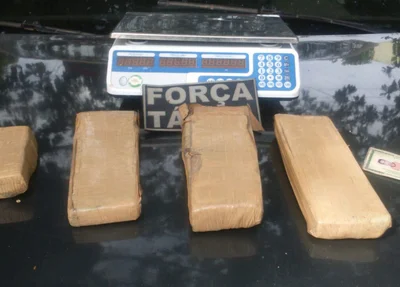 Material apreendido pela polícia