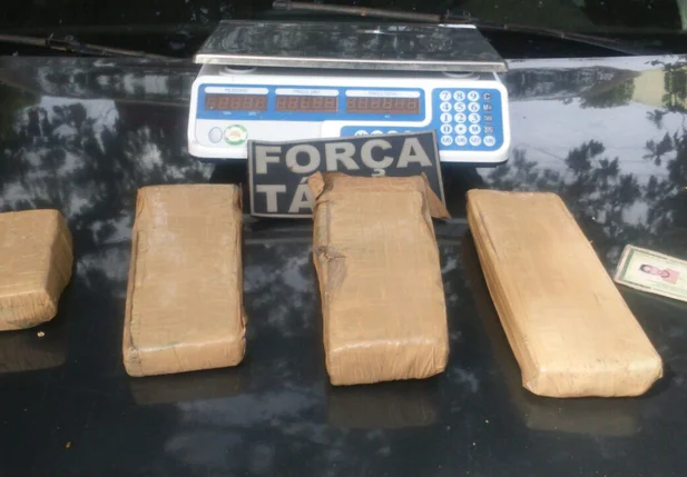 Material apreendido pela polícia