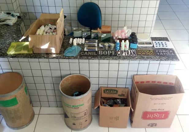Material apreendido em operação na cidade de Valença