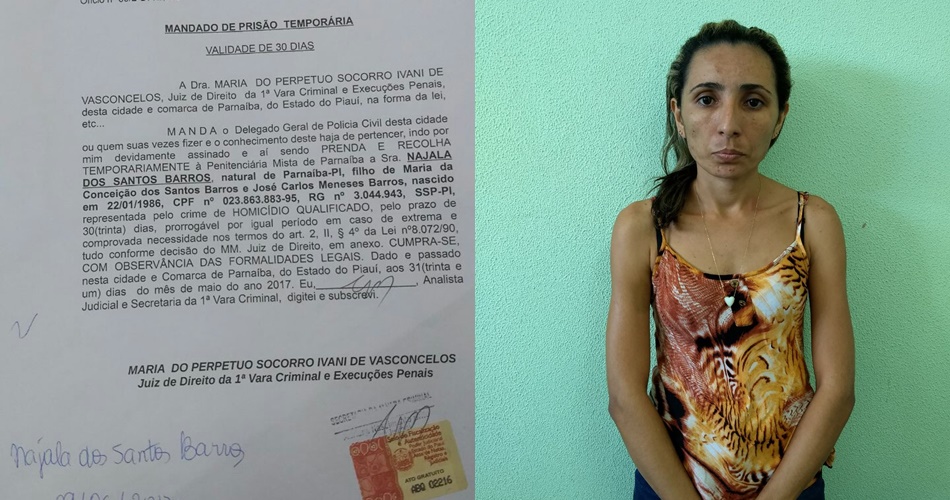 Mulher é presa por participar de homicídio em Parnaíba