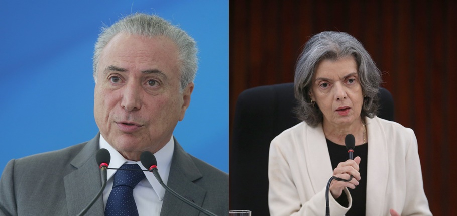Presidente Michel Temer e ministra Cármen Lúcia