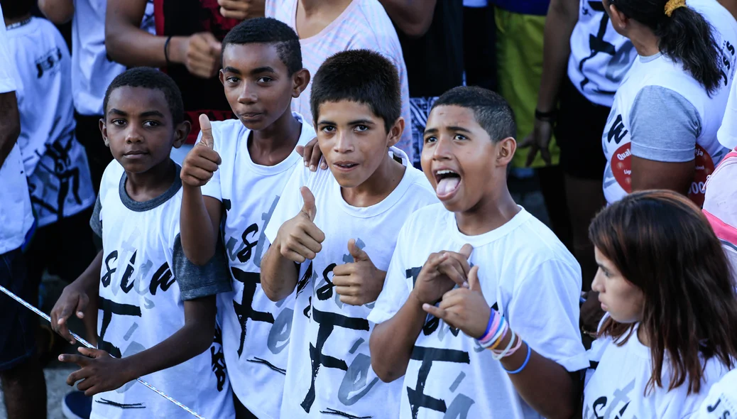 Crianças na Marcha para Jesus 