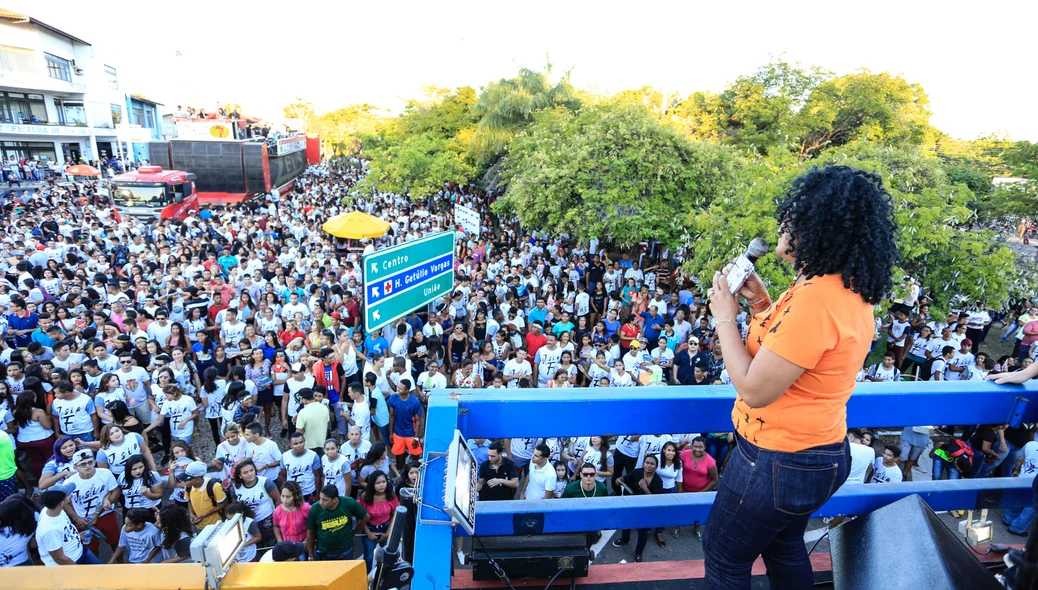 Muita musica na Marcha para Jesus 