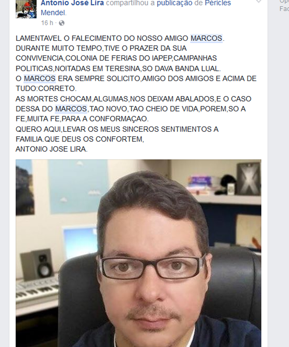 Antonio José Lira faz homenagem