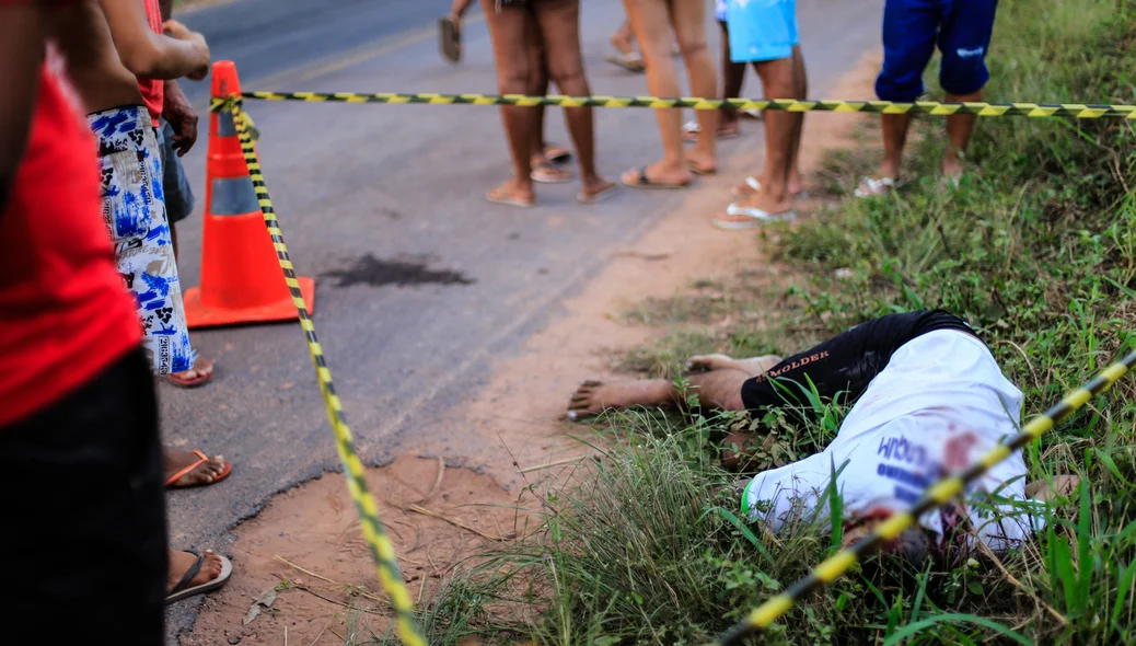 Bandido veio a óbito no local 
