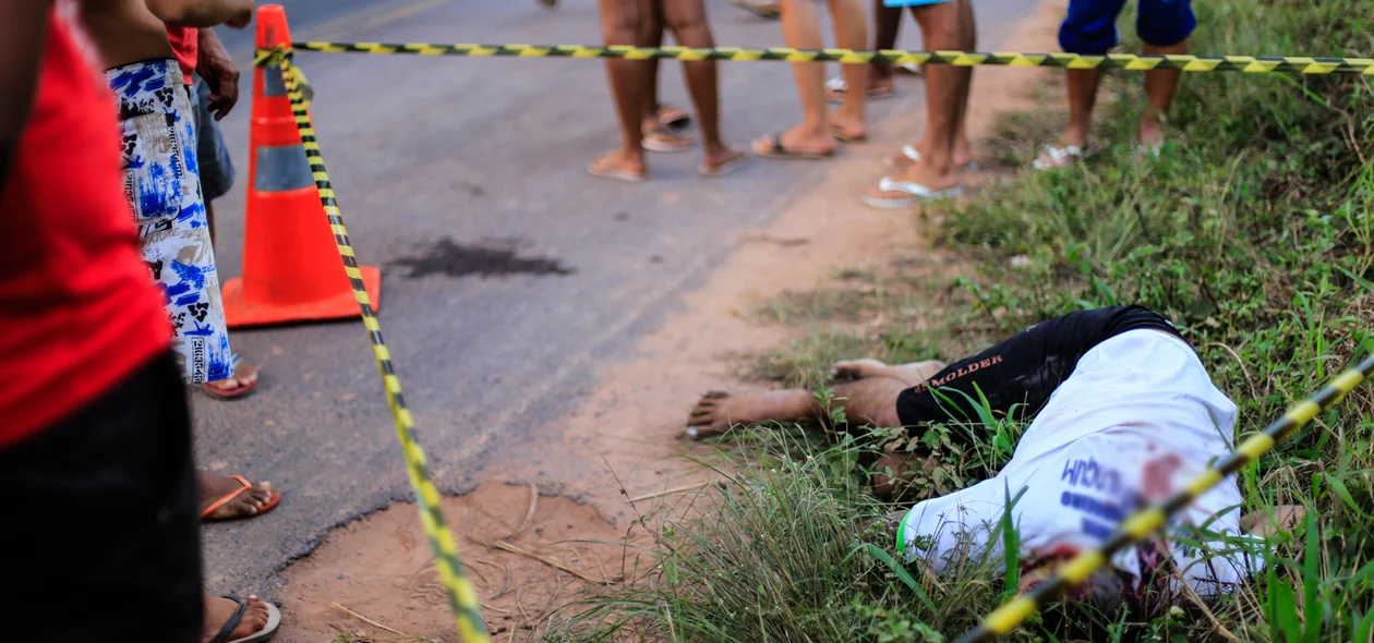 Bandido veio a óbito no local 
