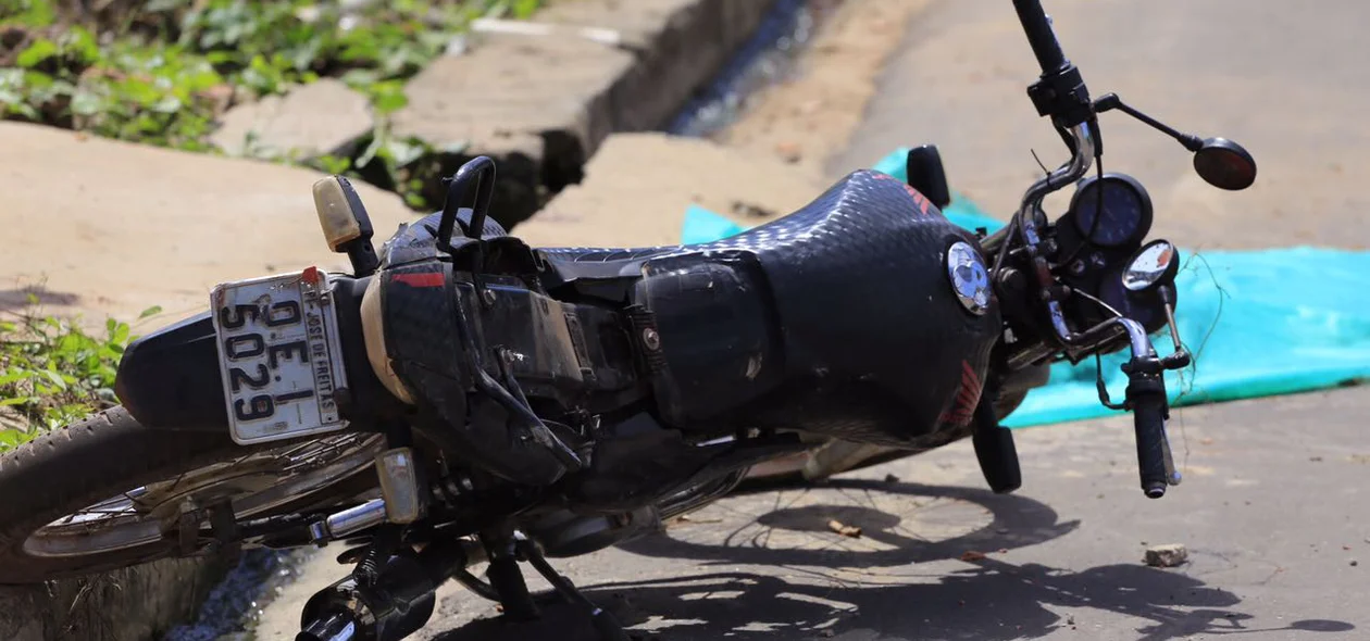 Moto conduzida pela vítima