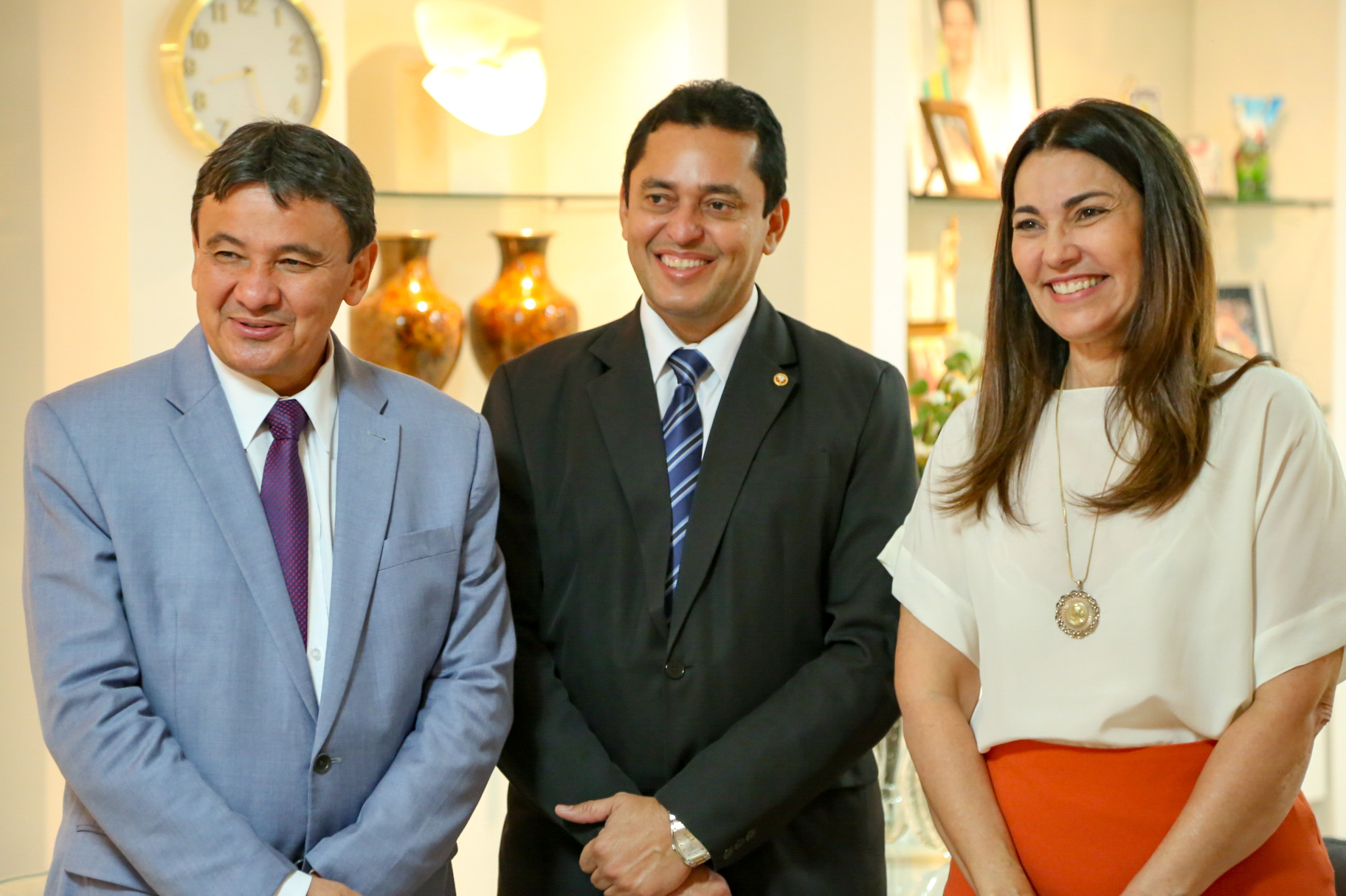Wellington Dias, Cleandro Moura e Margarete Coelho