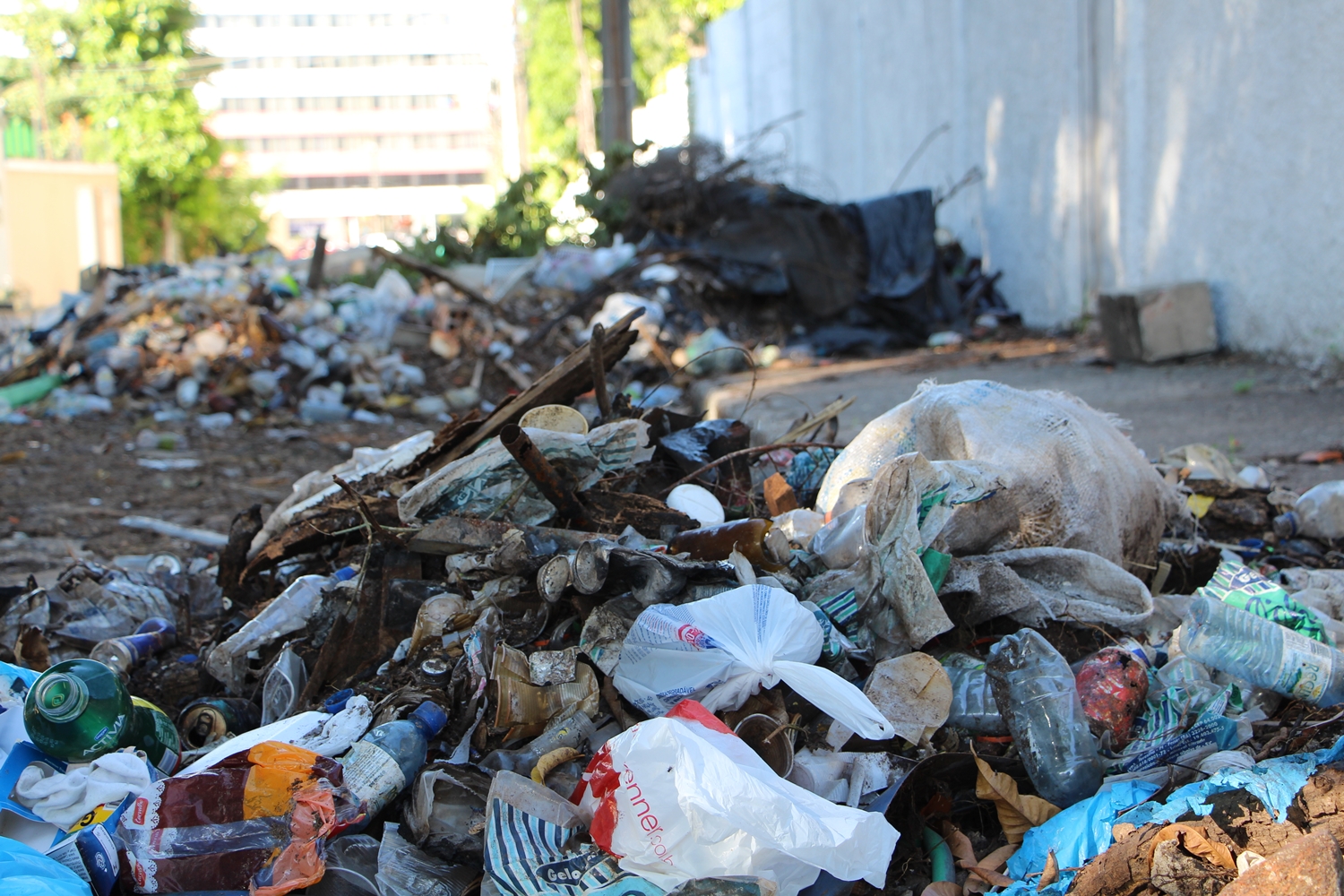 Lixo concentra vários tipos de embalagens plásticas
