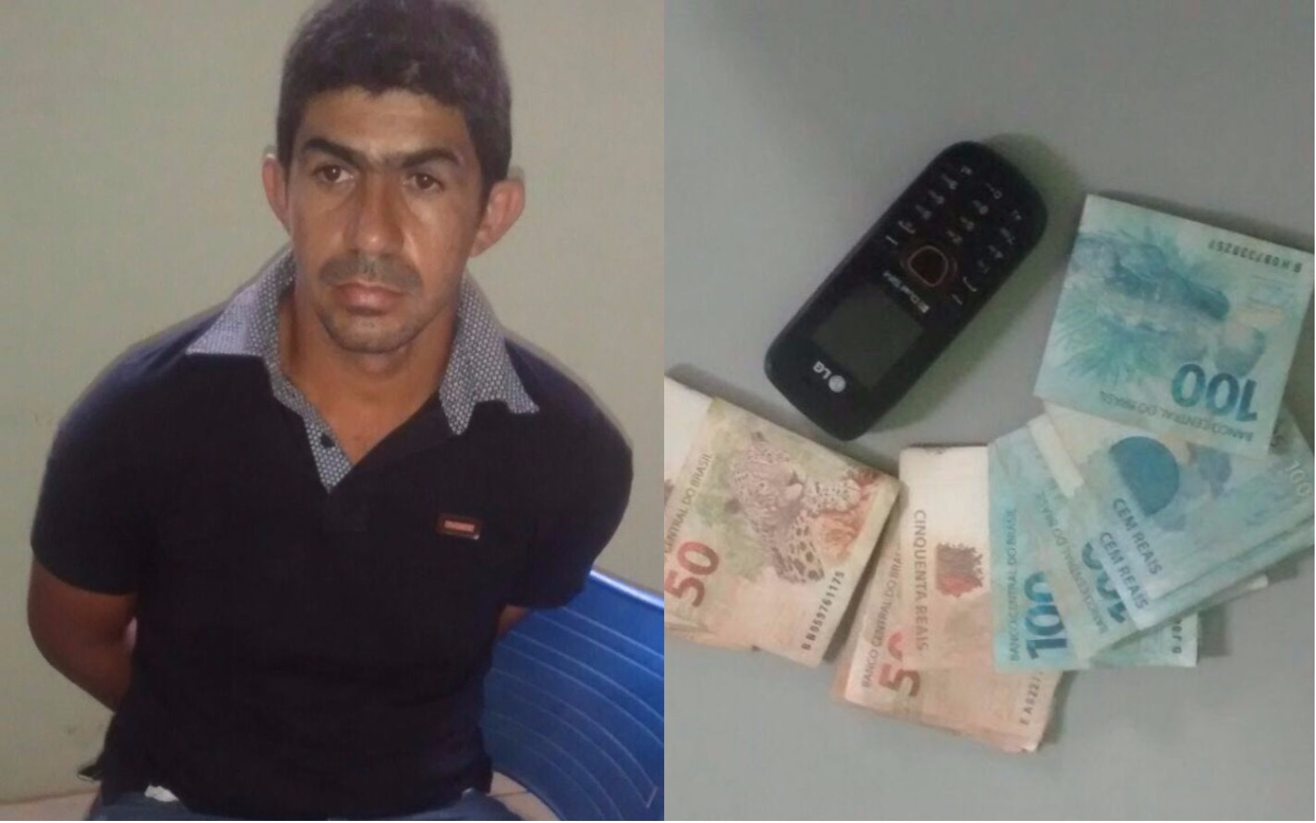 Raimundo Gomes foi preso após deixar seu celular cair em um assalto a um idoso.