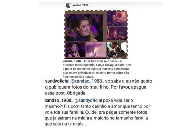 Post feito pelo fã