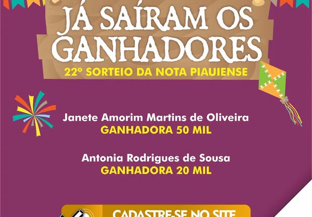 22º sorteio da Nota Piauiense