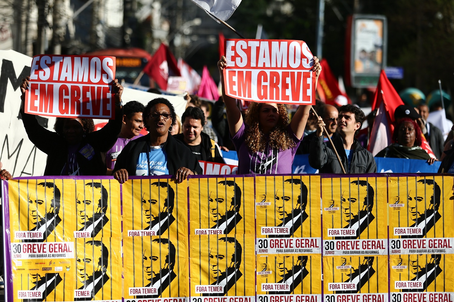 Protesto contra as reformas de Temer em São Paulo