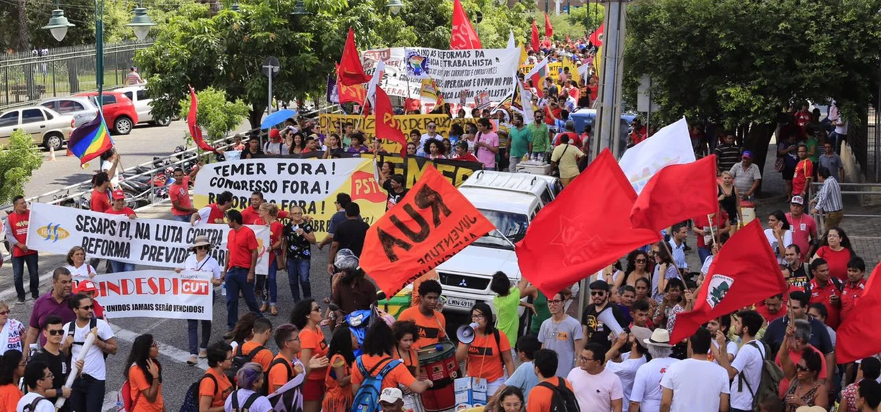 Vários movimentos participaram da manifestação