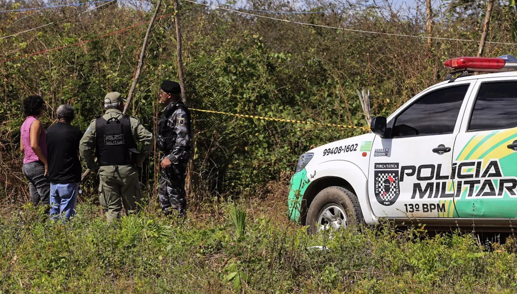 Polícia Militar no local  