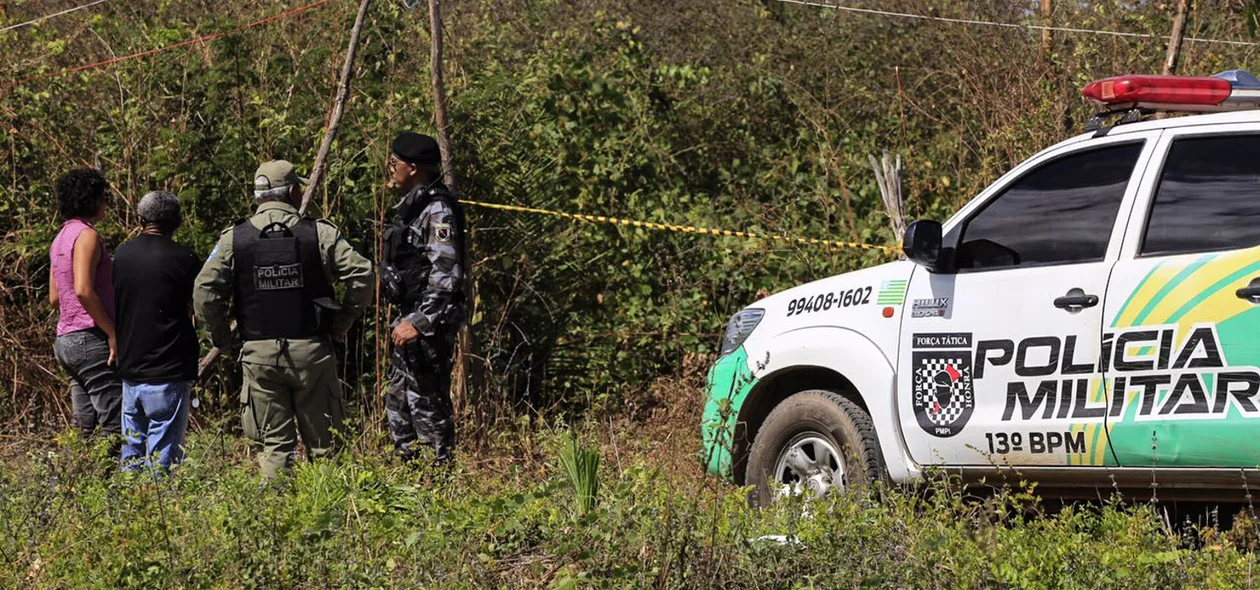 Polícia Militar no local  