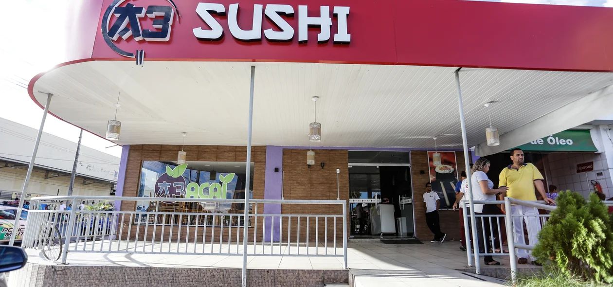 Sushi, onde o motociclista trabalha 