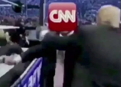 Trump simula briga com a CNN