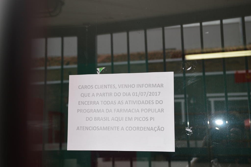 Comunicado alertando sofre o fim das atividades do programa