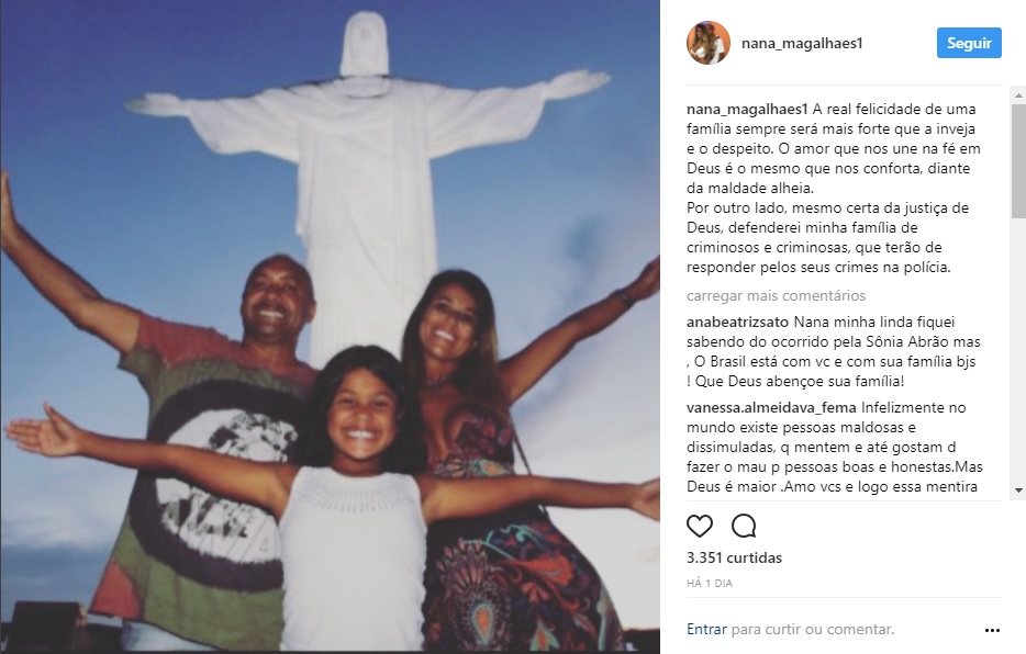 Mulher de Tiririca defende o marido no Instagram após acusação de assédio