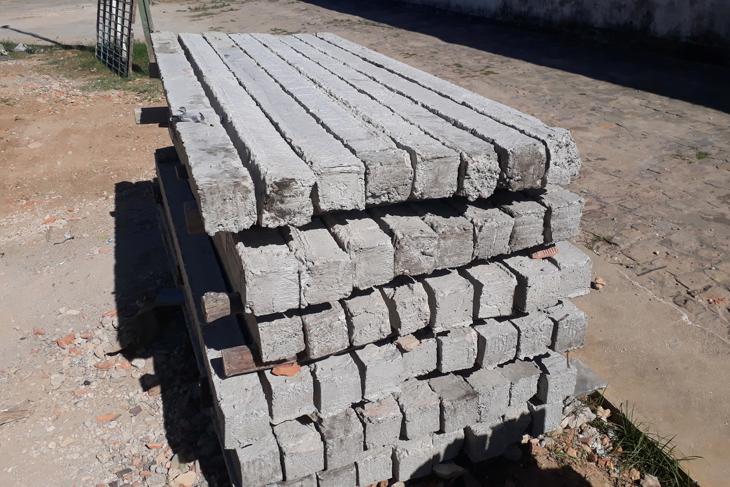 Blocos de concreto construídos