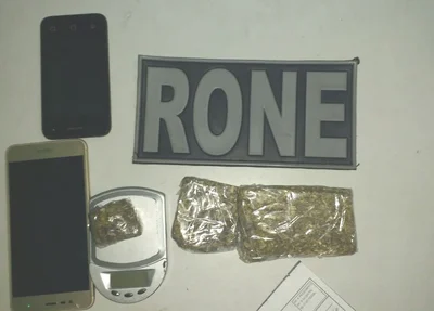 Material apreendido pela polícia