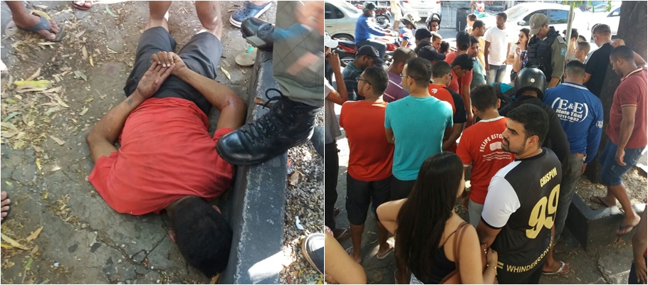Homem sofre tentativa de linchamento após assalto na zona sul