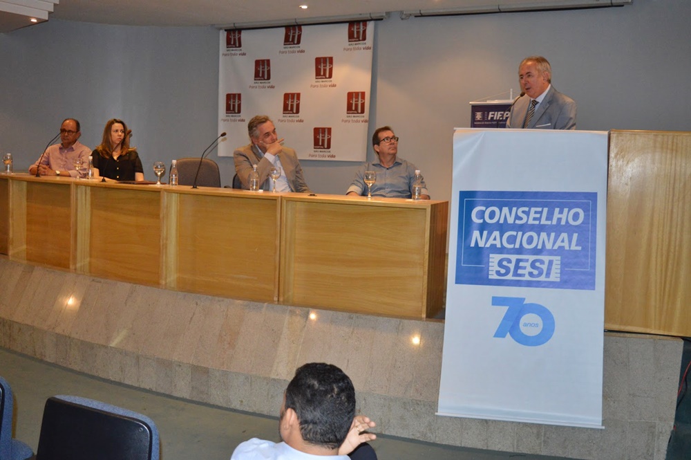 João Henrique Sousa durante solenidade de entrega de equipamento