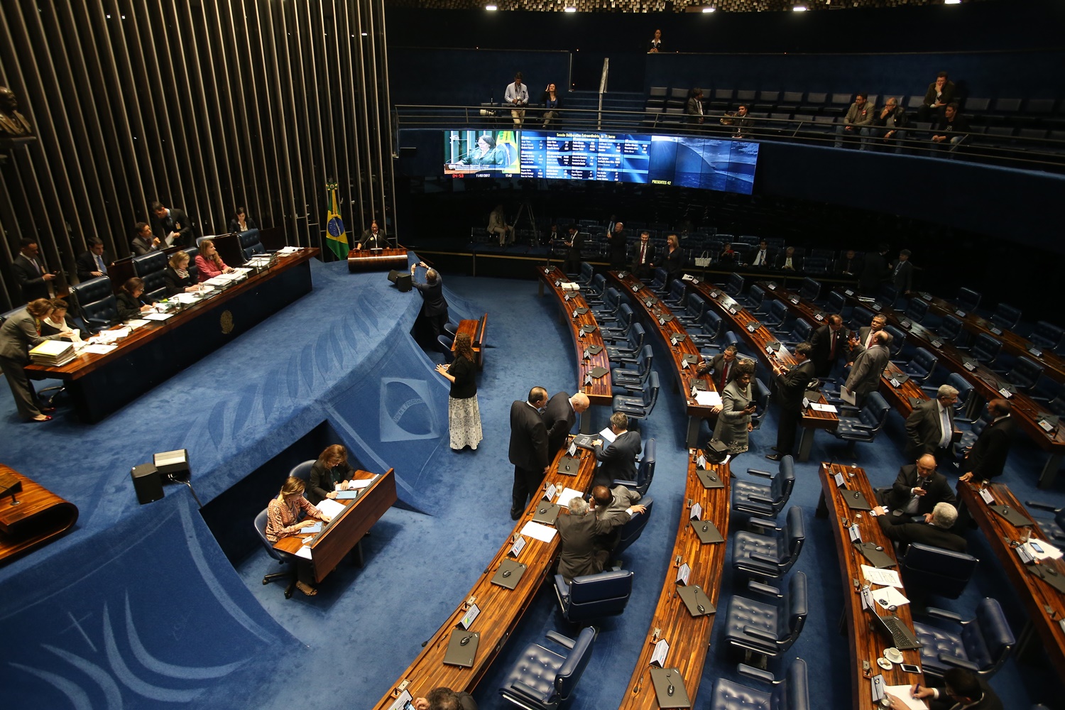 Vista do plenário do Senado, em Brasília