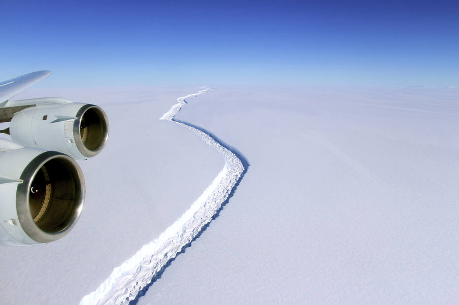 A ruptura foi detectada pelo instrumento de satélite Aqua Modis da Nasa