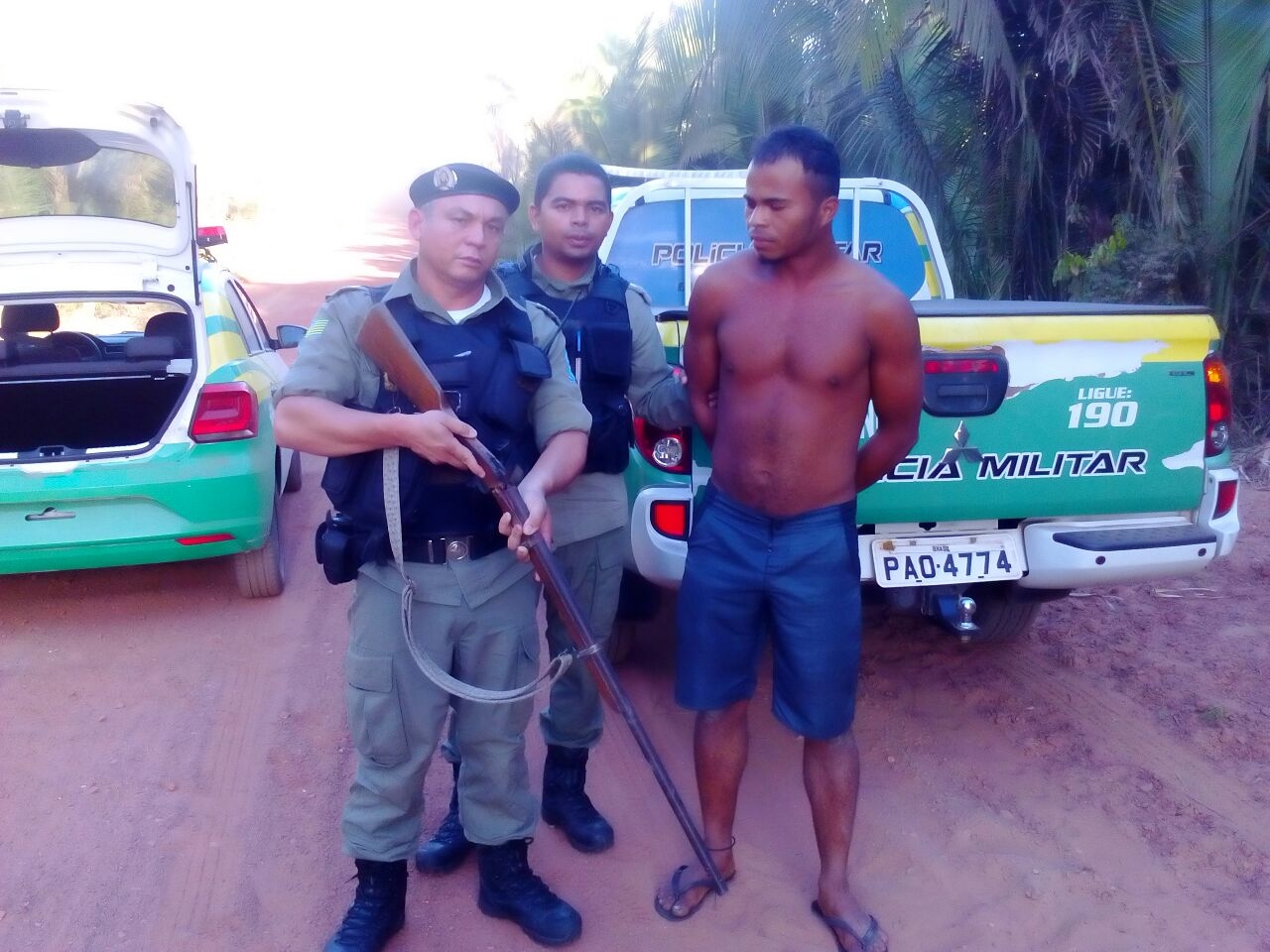 Suspeito preso