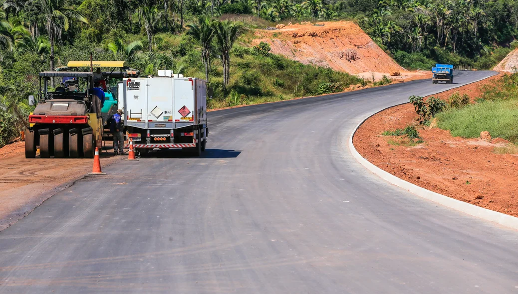 26KM de estrada já foram pavimentados 