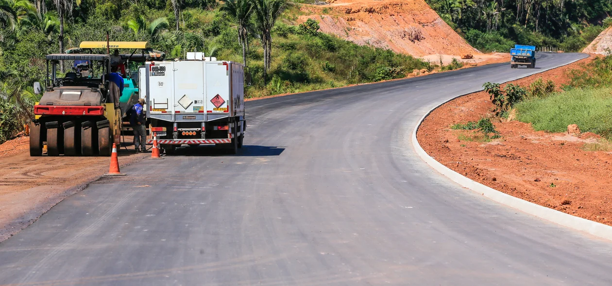 26KM de estrada já foram pavimentados 
